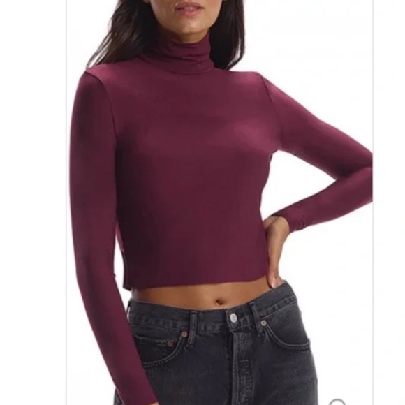 Commando Butter Long Sleeve Cropped Turtleneck / Mockneck Like New Medium - Picture 1 of 7